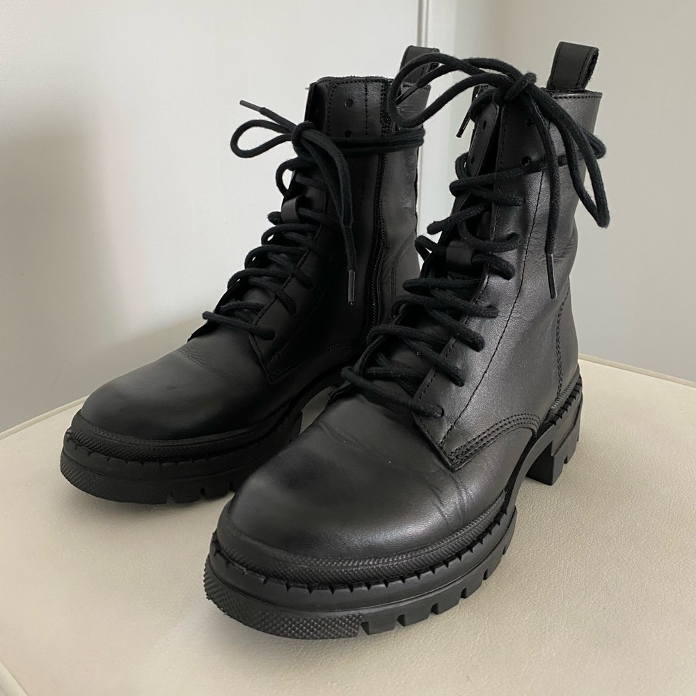 Leather Combat Boots
